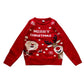Little Kids 8-9 years red Santa and Rudolph Christmas jumper acrylic