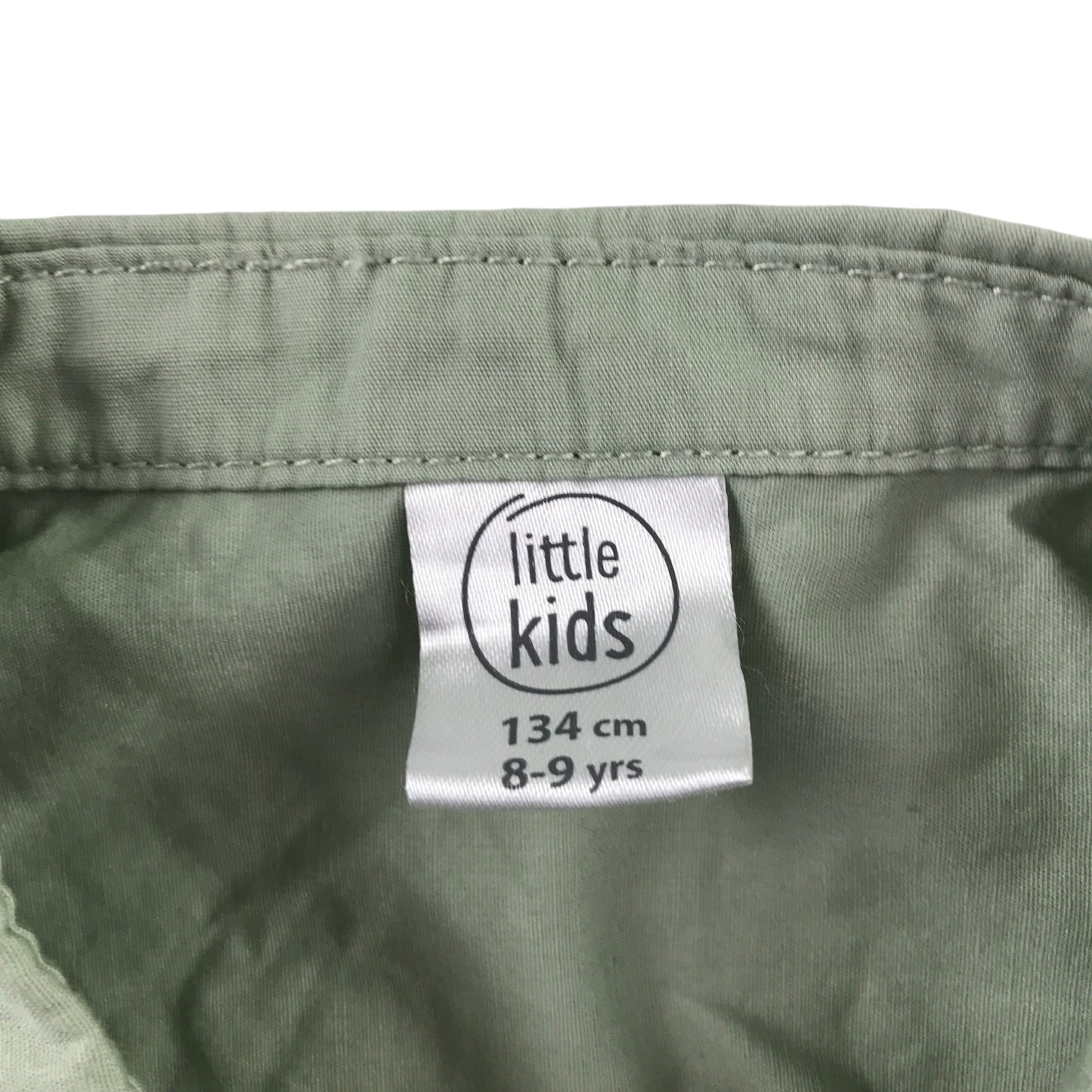Little Kids and George summer bundle 8-9 years khaki shirt and grey shorts cotton polyester