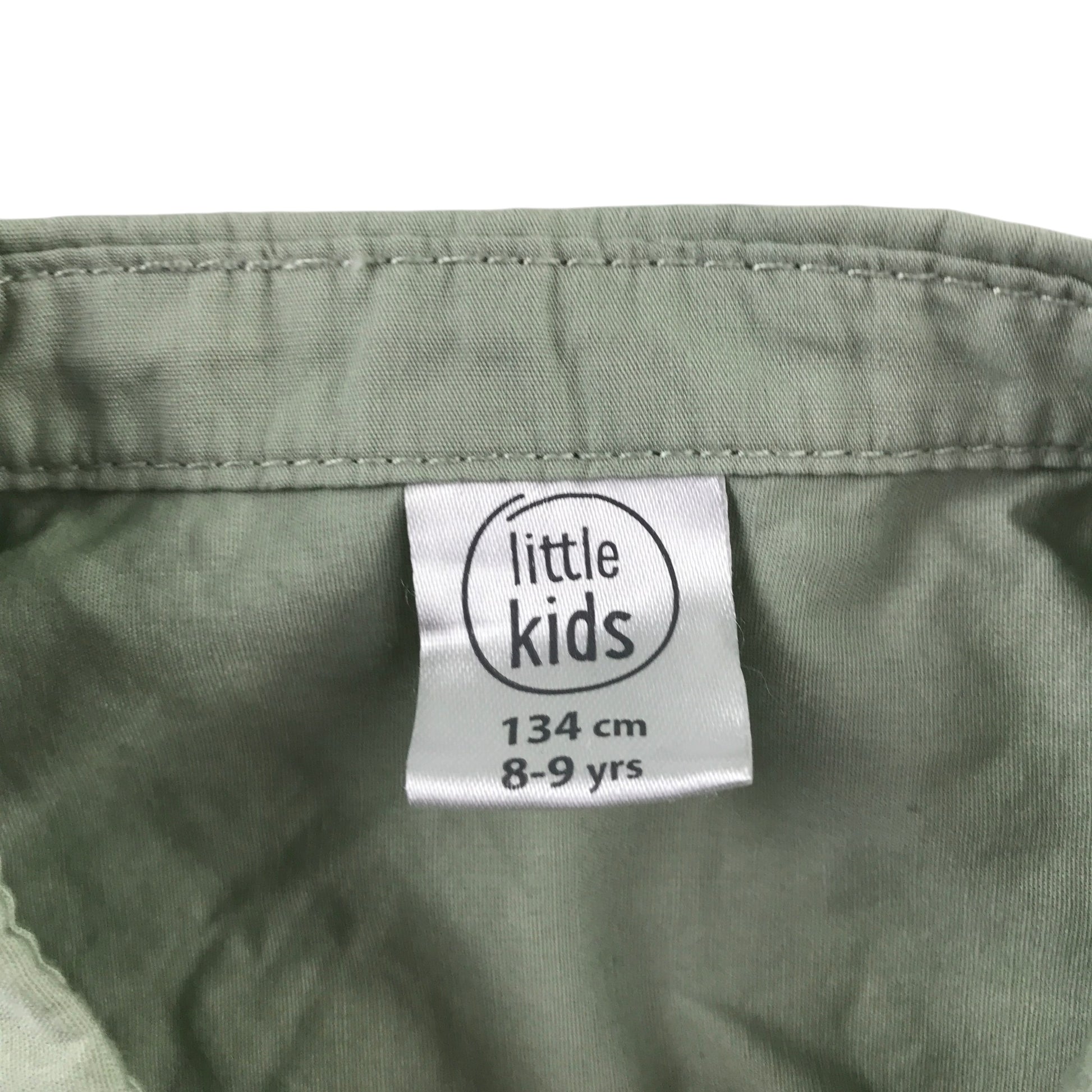 Little Kids and George summer bundle 8-9 years khaki shirt and grey shorts cotton polyester