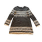 Lulurain 7-8 years black and white knitted festive dress cotton mix