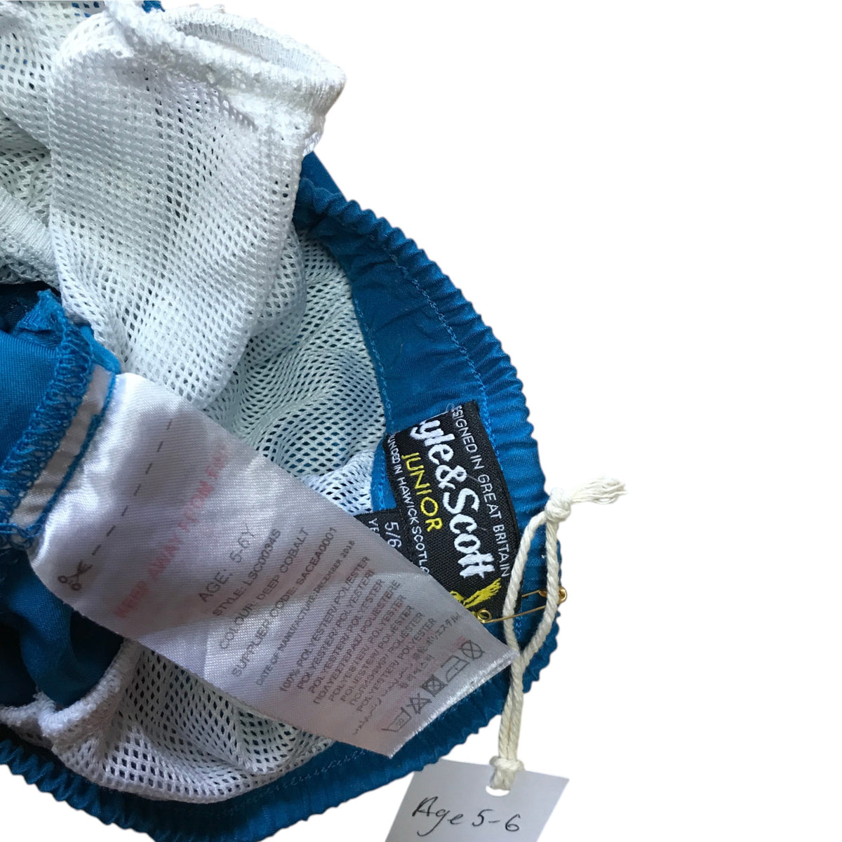 Lyle & Scott 5-6 years royal blue swim trunks polyester