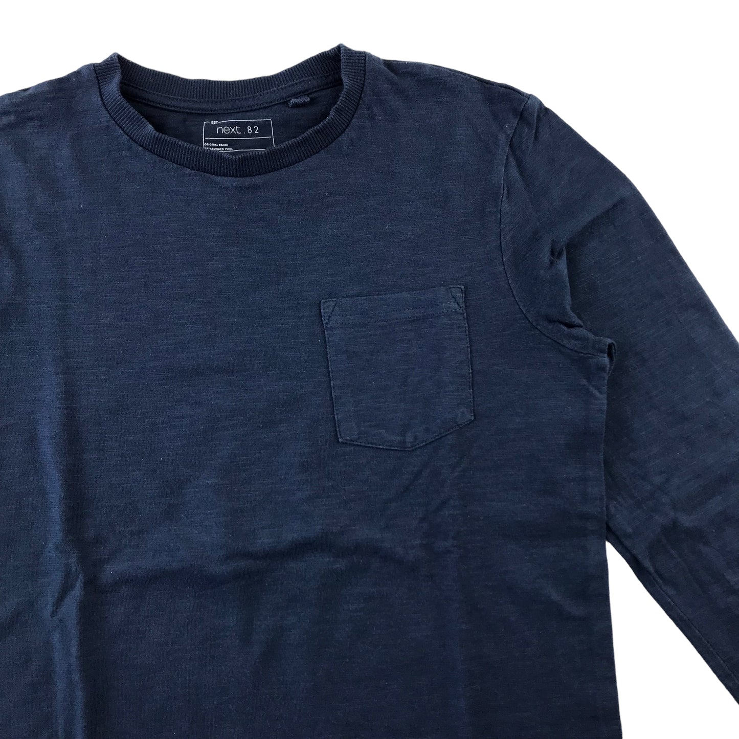 Next T-Shirt 6-7 Years Navy Plain with Pocket