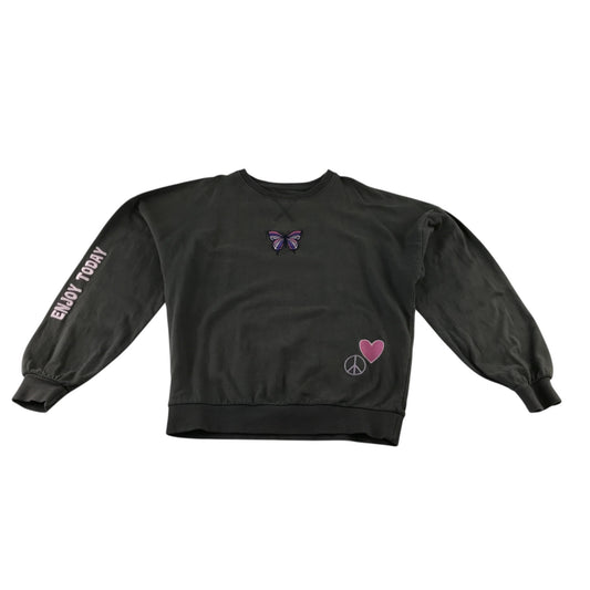 M&Co 10-11 years grey jumper cotton elastane