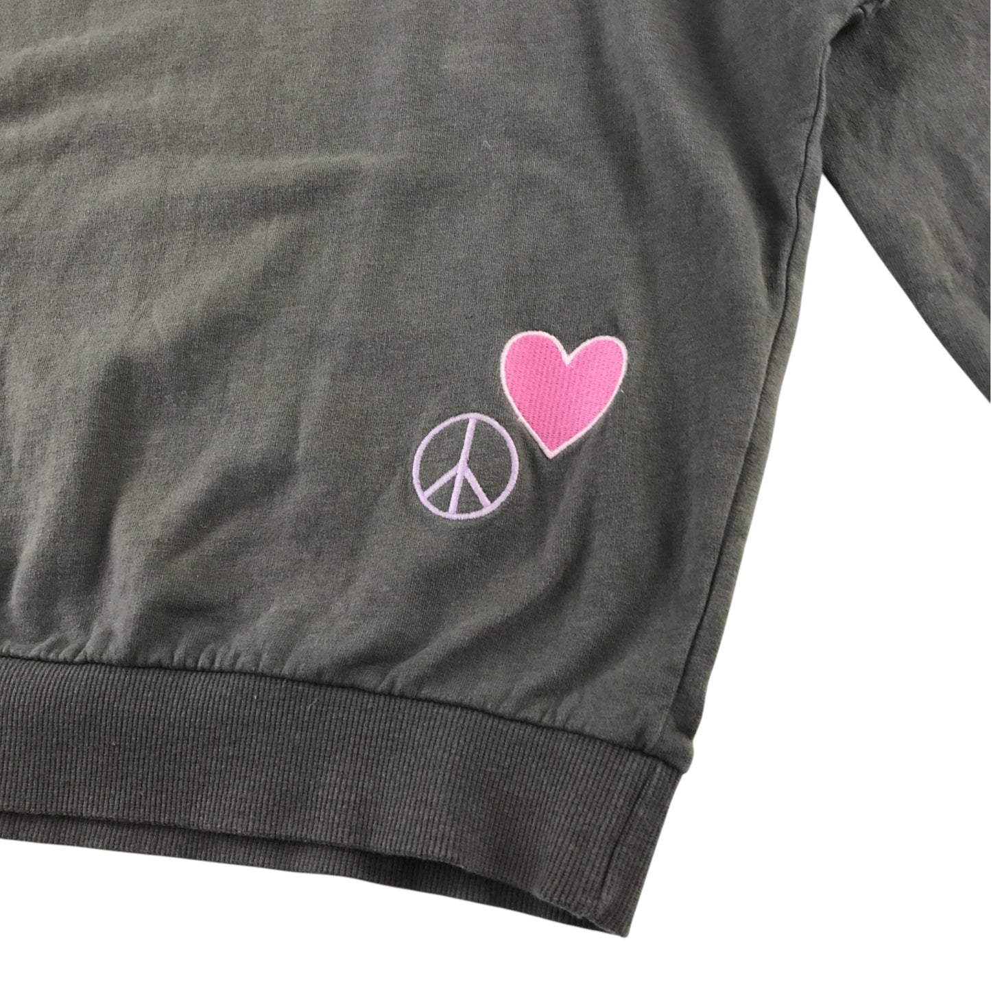 M&Co 10-11 years grey jumper cotton elastane