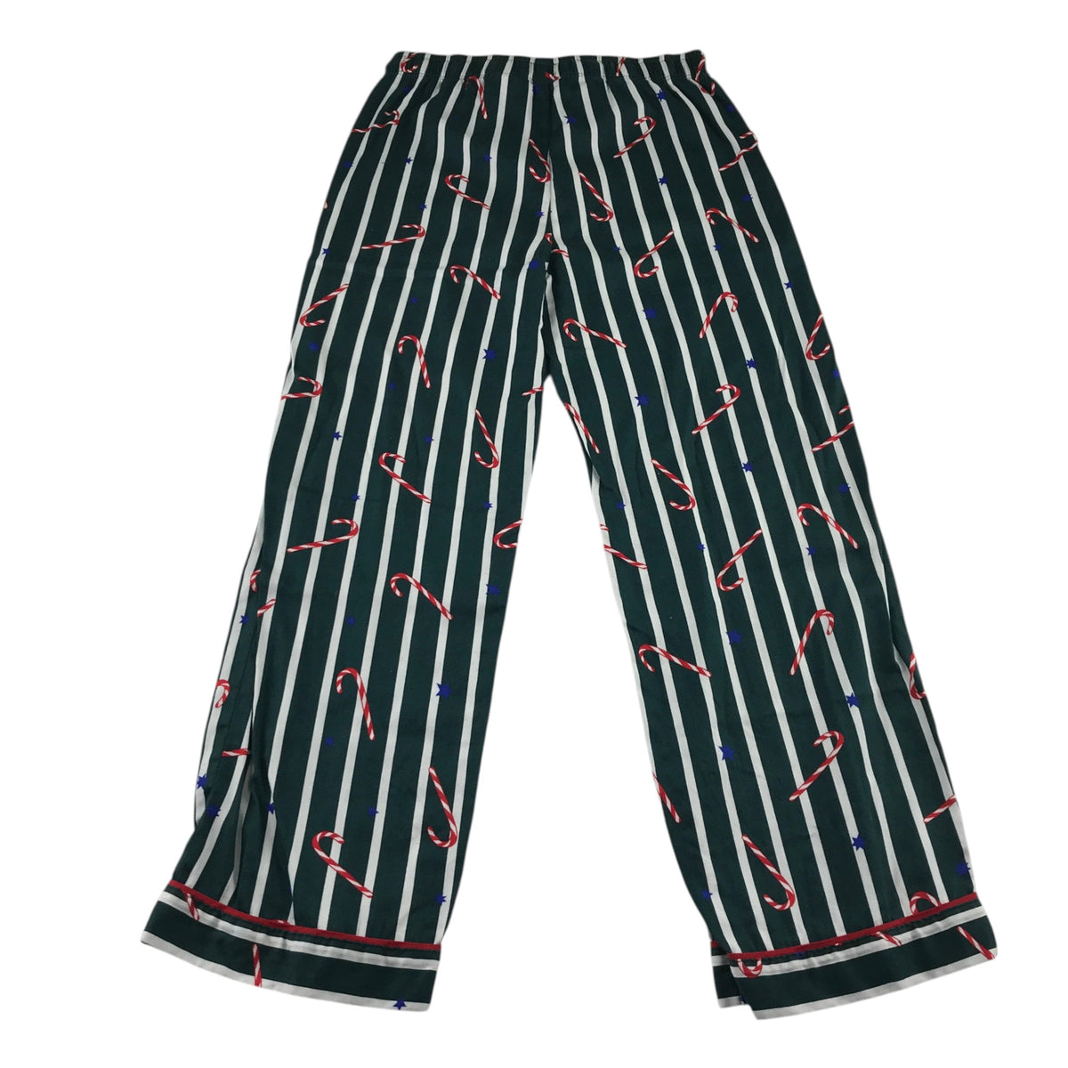 M&S 10-11 dark green stripe festive pyjama set cotton