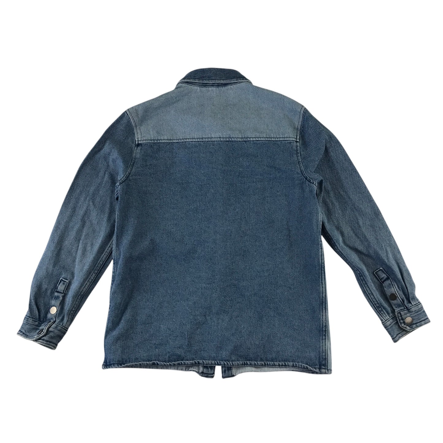 M&S 10-11 years blue panelled denim shacket