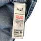 M&S 10-11 years blue panelled denim shacket