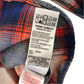 M&S 11-12 years blue orange tartan flannel shirt cotton