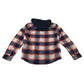 M&S 11-12 years blue orange tartan flannel shirt cotton