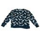 M&S 11-12 years dark blue owl print pyjama set polyester elastane
