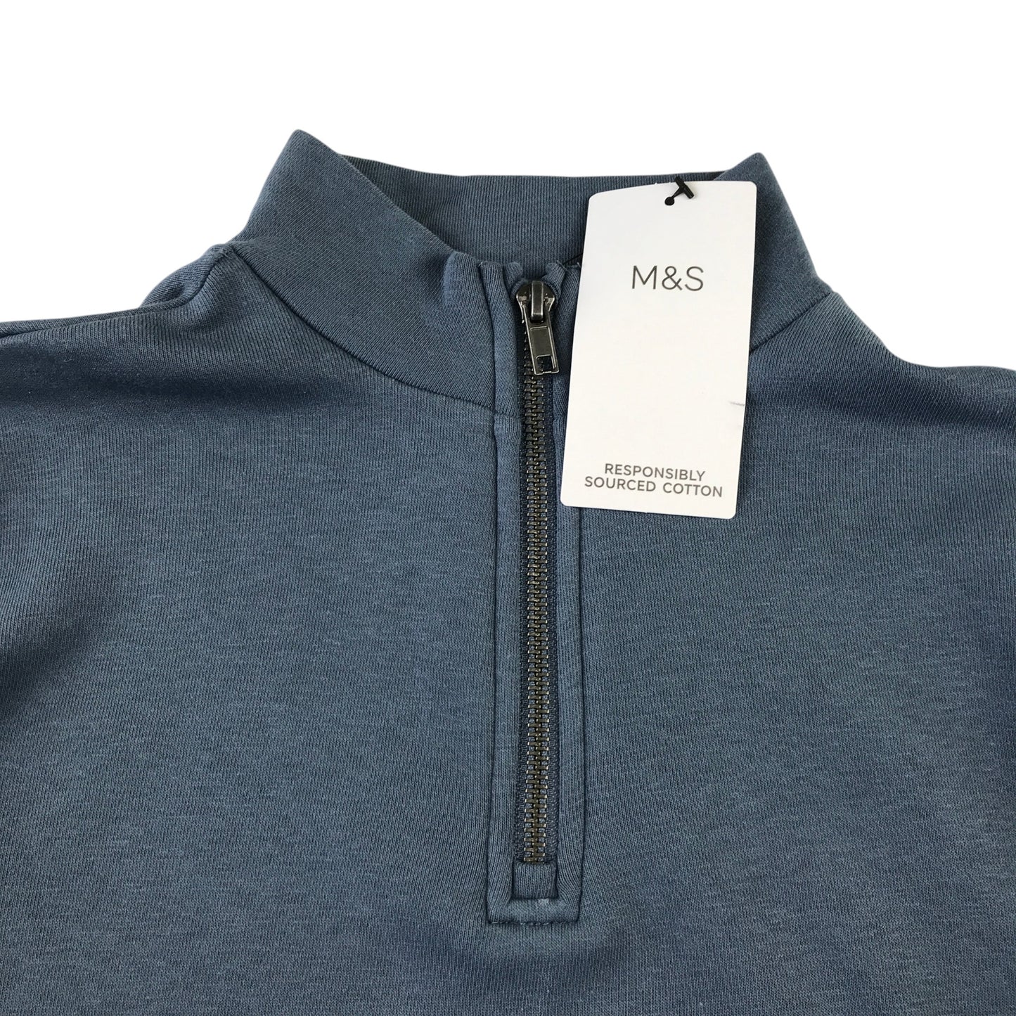 M&S 12-13 years dusty blue mock neck sweater
