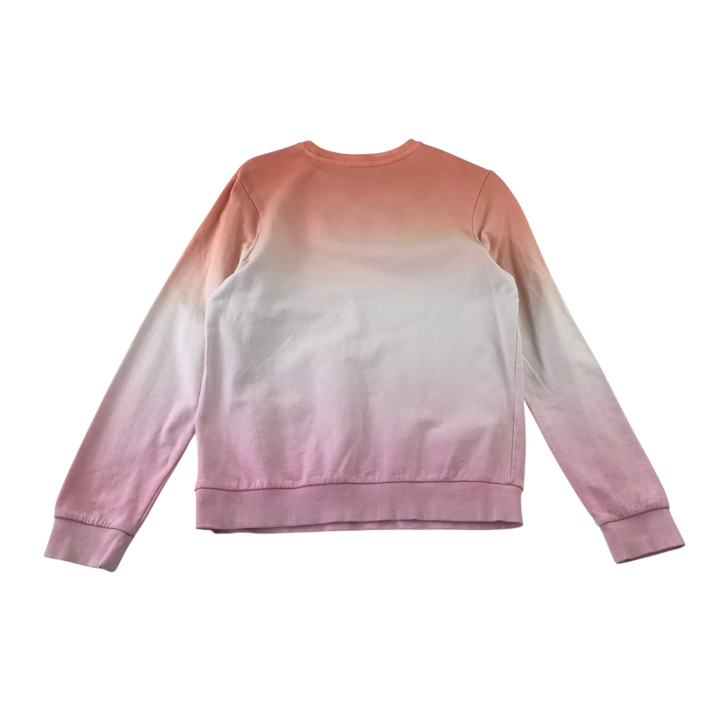 M&S 13-14 years pink peach white gradient sweater Hawaii cotton