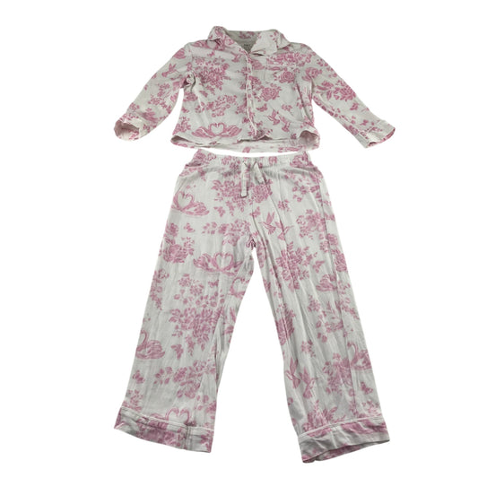M&S 5-6 years floral pyjama set cotton modal