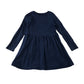 M&S 5-6 years navy blue dress long sleeve cotton