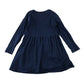 M&S 5-6 years navy blue dress long sleeve cotton