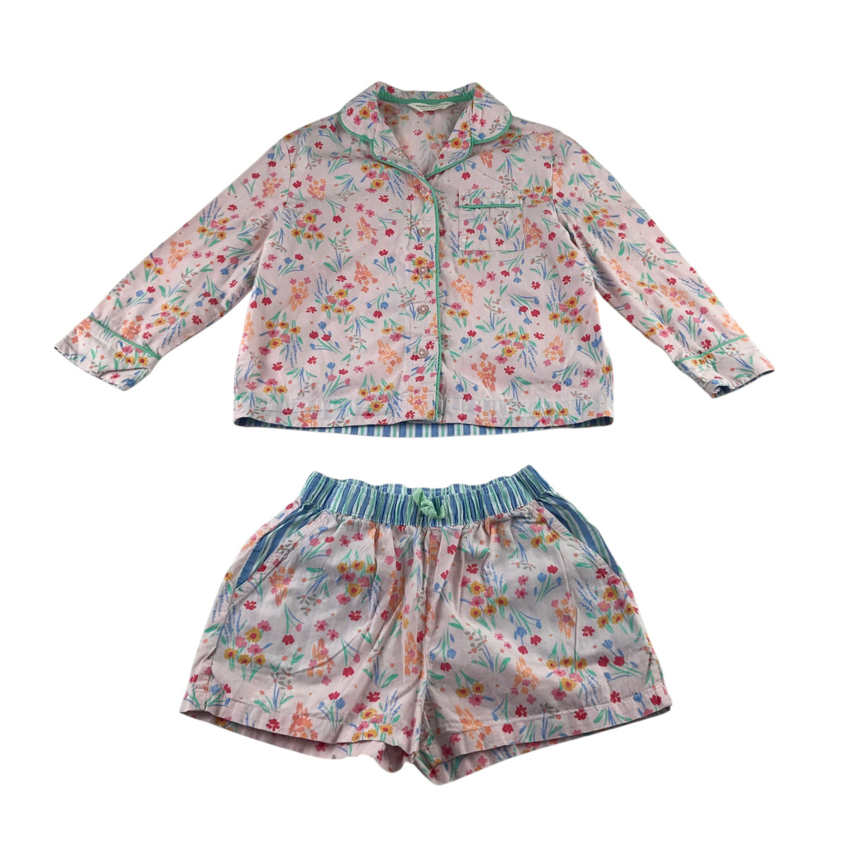M&S 5-6 years pink pyjama set cotton