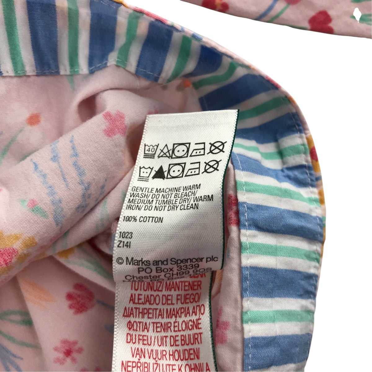 M&S 5-6 years pink pyjama set cotton