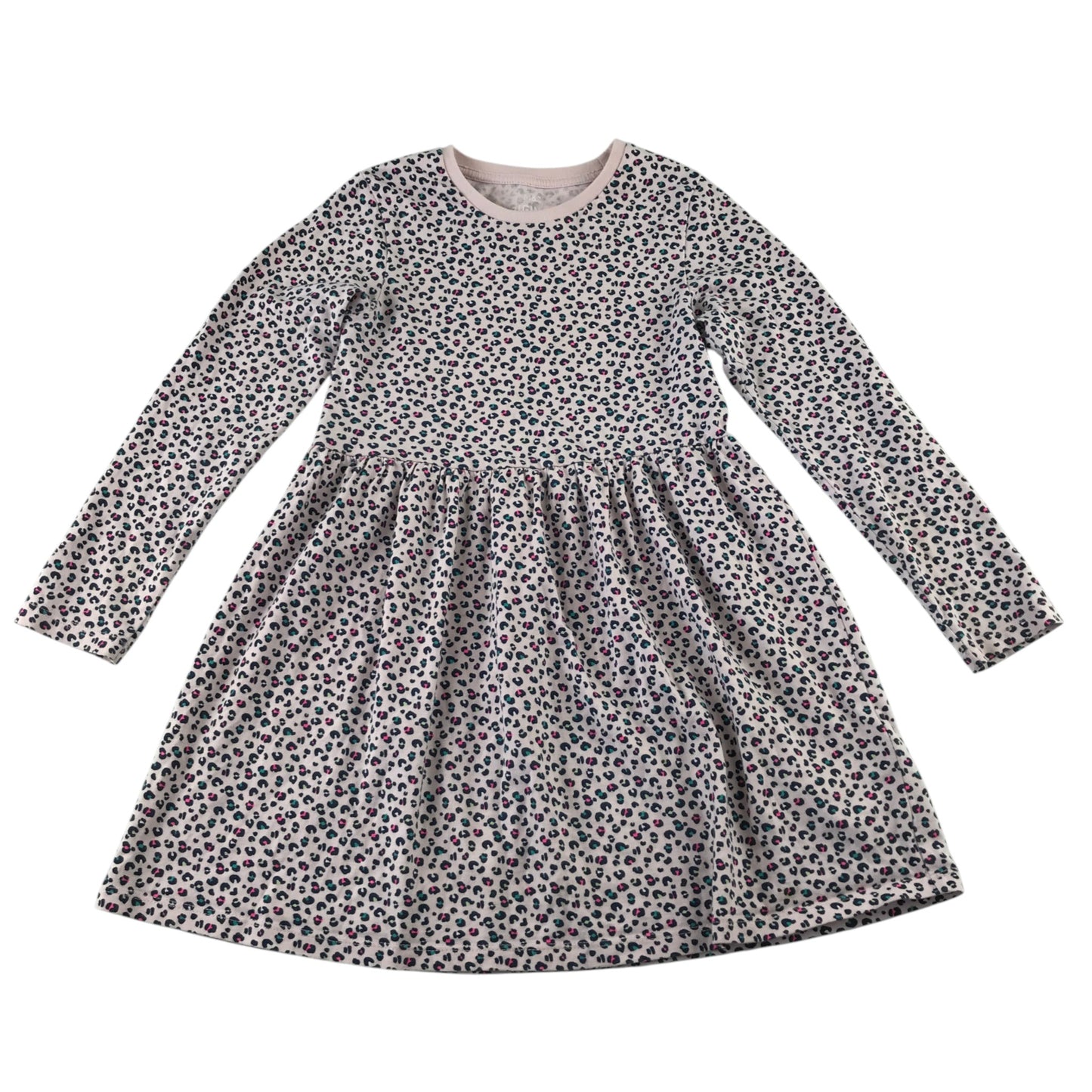 M&S 6-7 years animal print dress cotton elastane