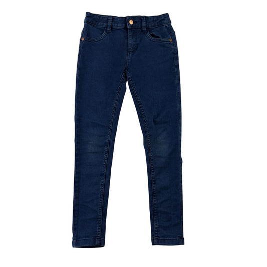 M&S 6-7 years blue denim jeans cotton polyester elastane