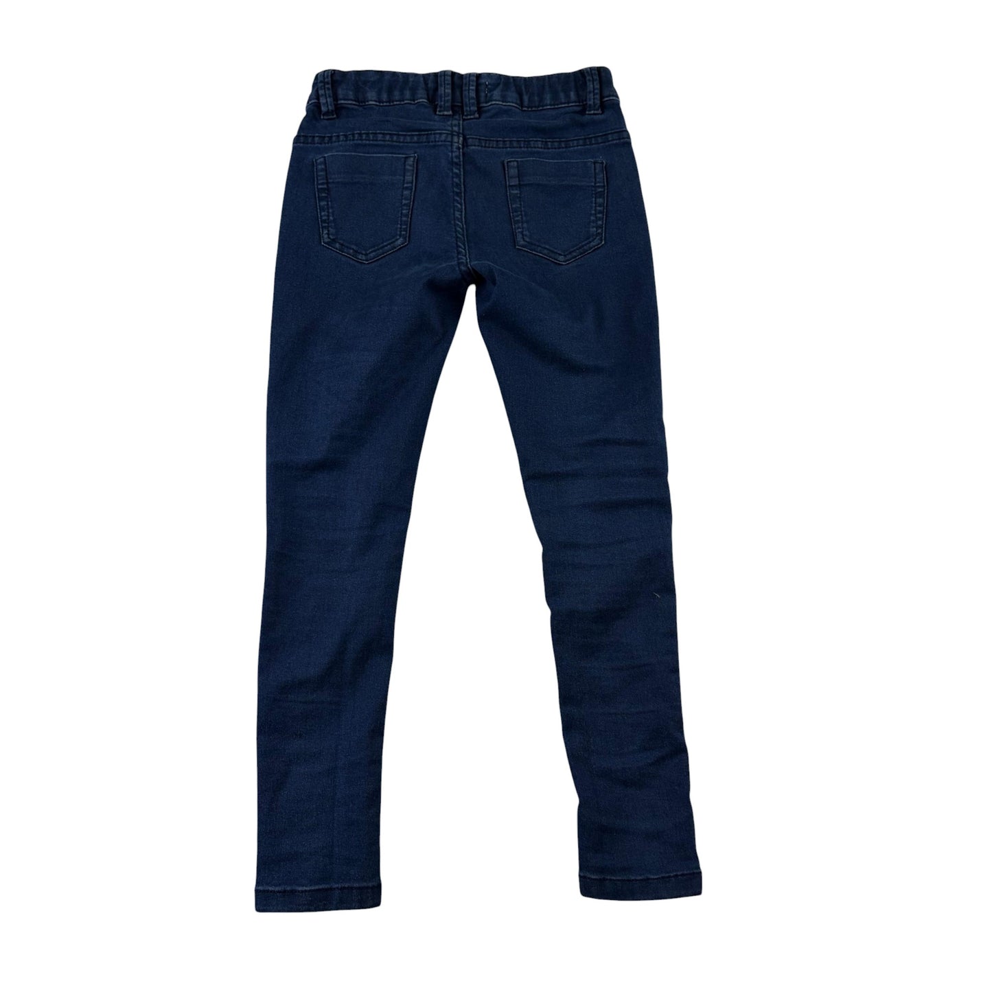 M&S 6-7 years blue denim jeans cotton polyester elastane