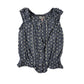 M&S 6-7 years blue polka dot blouse cotton