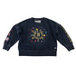 M&S 6-7 years navy blue jumper cotton polyester elastane