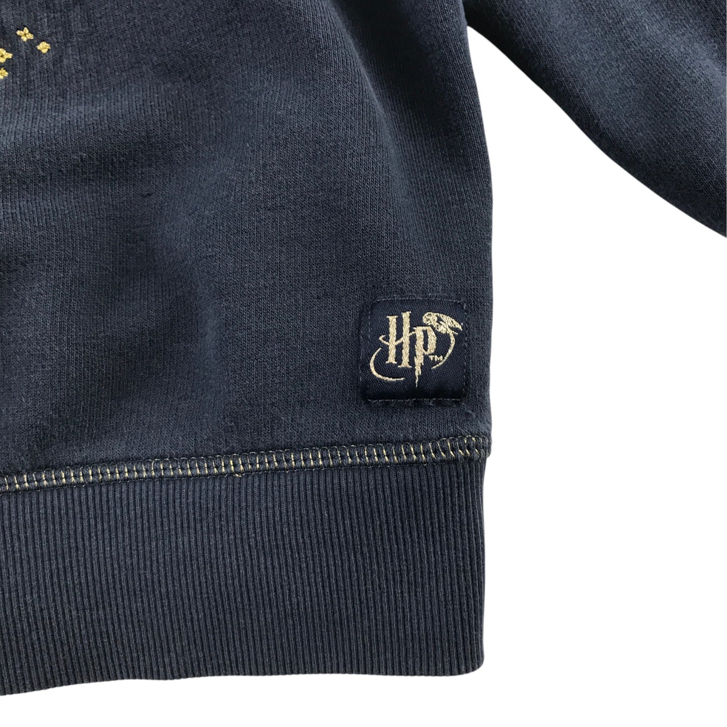 M&S 6-7 years navy blue jumper cotton polyester elastane