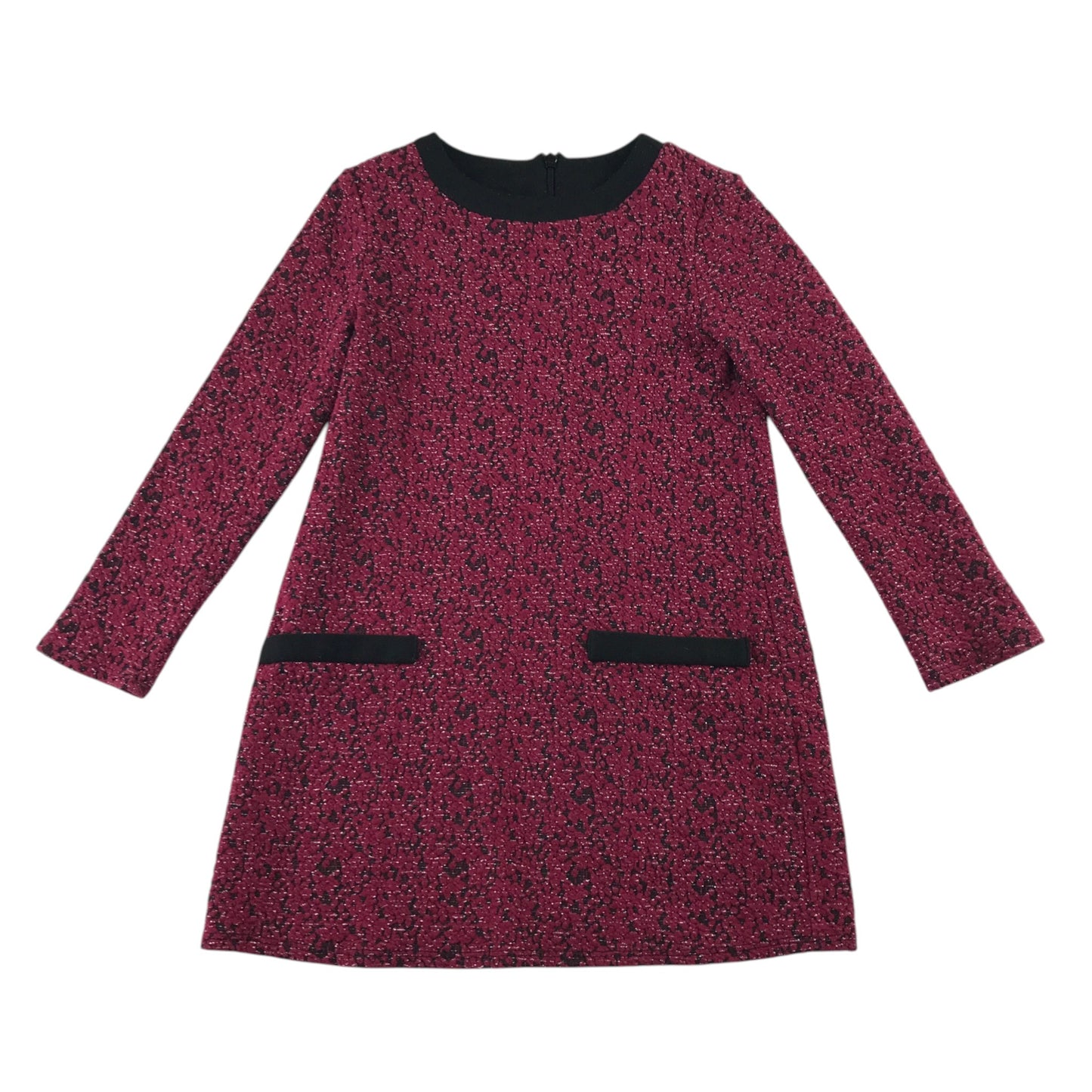 M&S 6-7 years pink party dress cotton polyester polyamide elastane metallised fibres