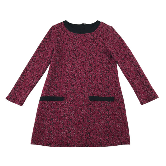M&S 6-7 years pink party dress cotton polyester polyamide elastane metallised fibres