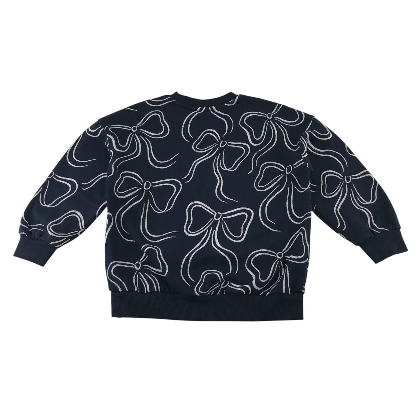 M&S 7-8 years navy jumper polyester cotton elastane