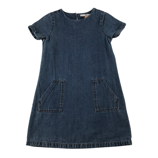 M&S 7-8 years blue dress cotton