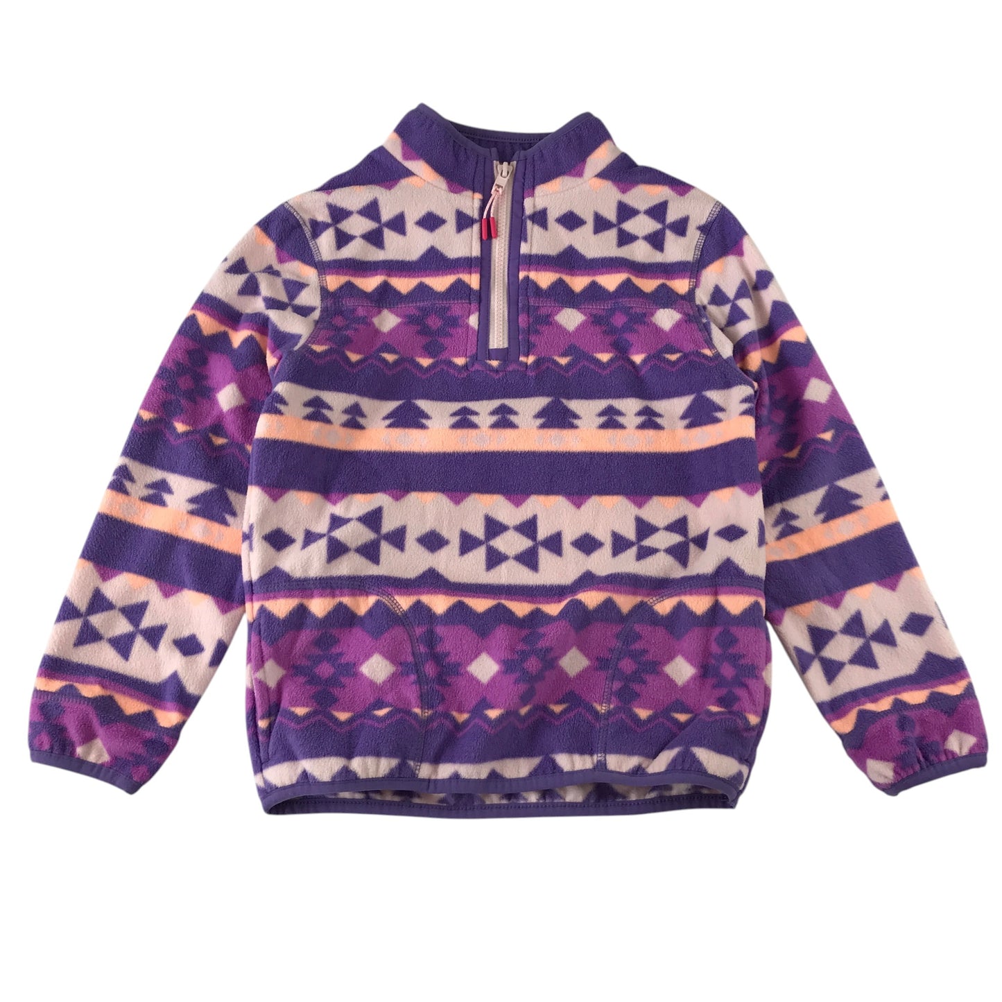 M&S 8-9 lilac and peach fleece graphic pattern polyester