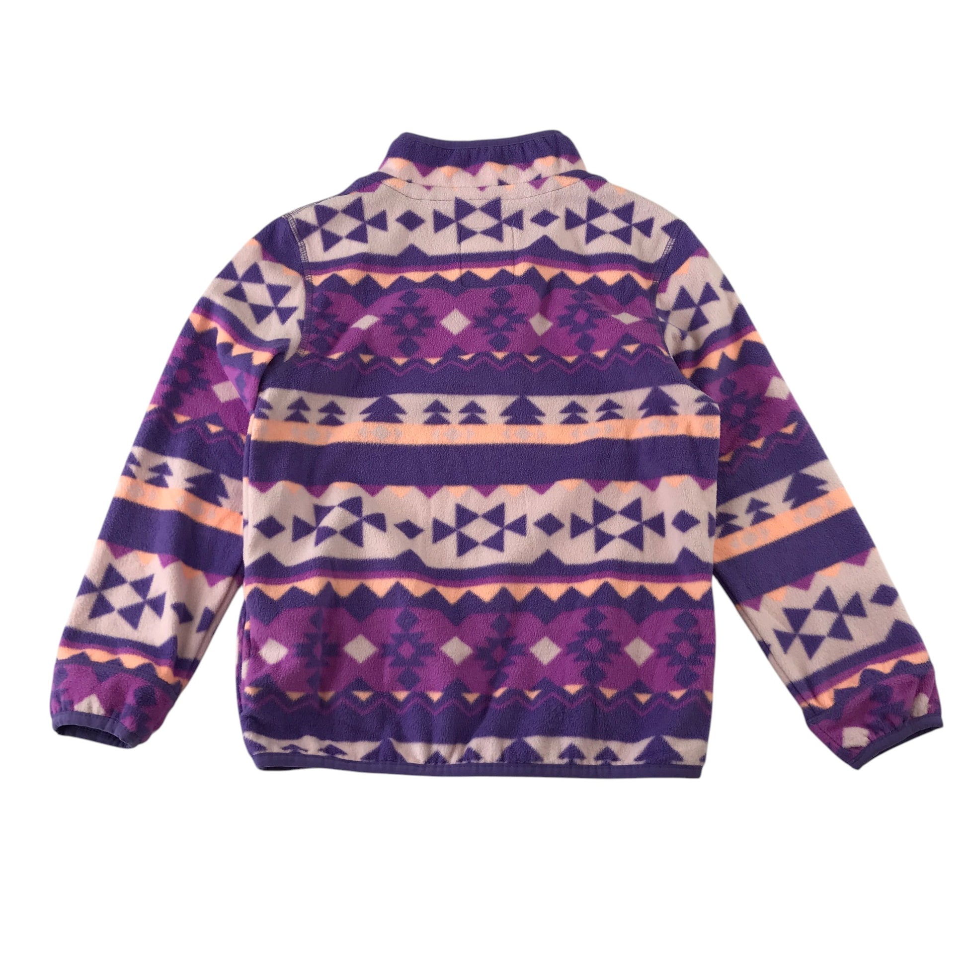 M&S 8-9 lilac and peach fleece graphic pattern polyester