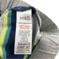 M&S 9-10 years grey stripe pyjama set cotton viscose