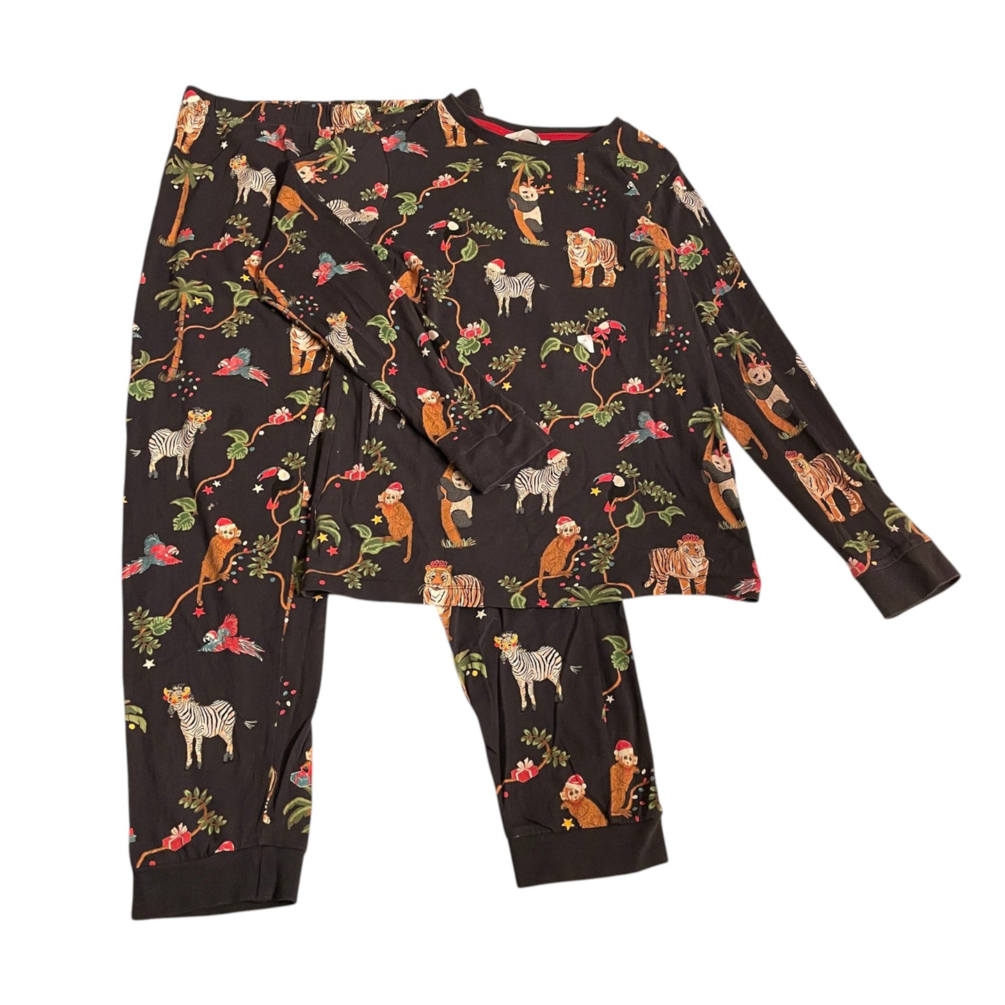 M&S 11-12 years black Christmas animals pyjama set cotton