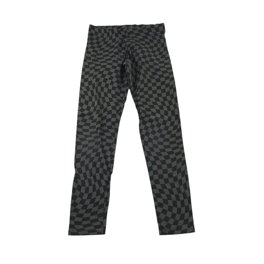 M&S 11-12 years black and grey check pattern leggings cotton elastane