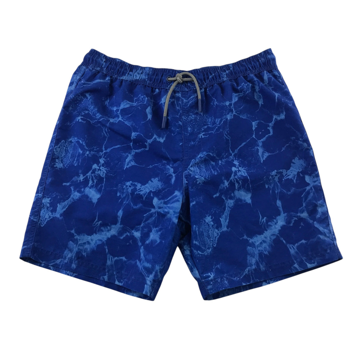 M&S 11-12 years blue swim trunks tie dye polyester