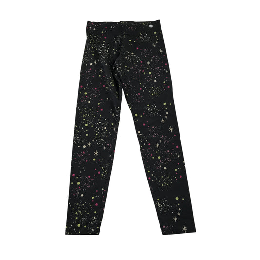 M&S 11-12 years charcoal cellestial splash pattern leggings cotton elastane