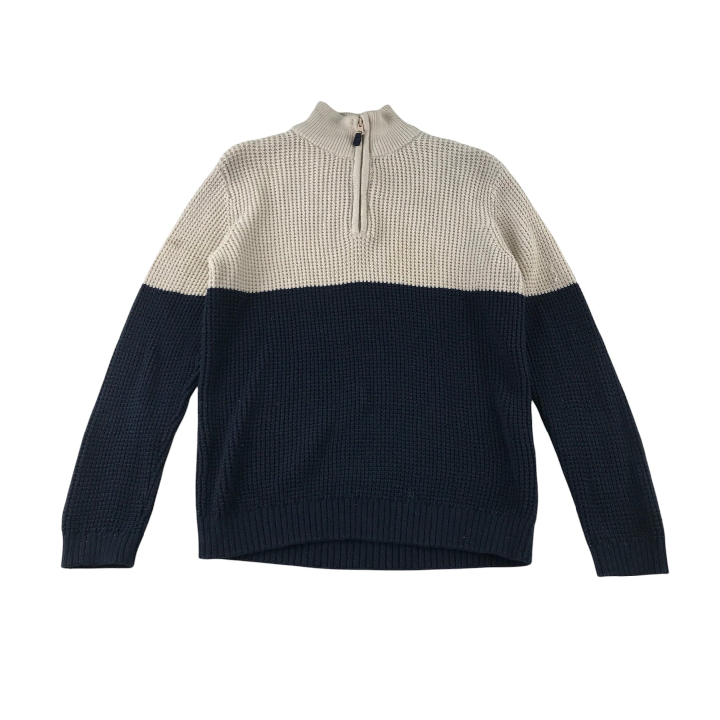 M&S 11-12 years navy and white jumper cotton
