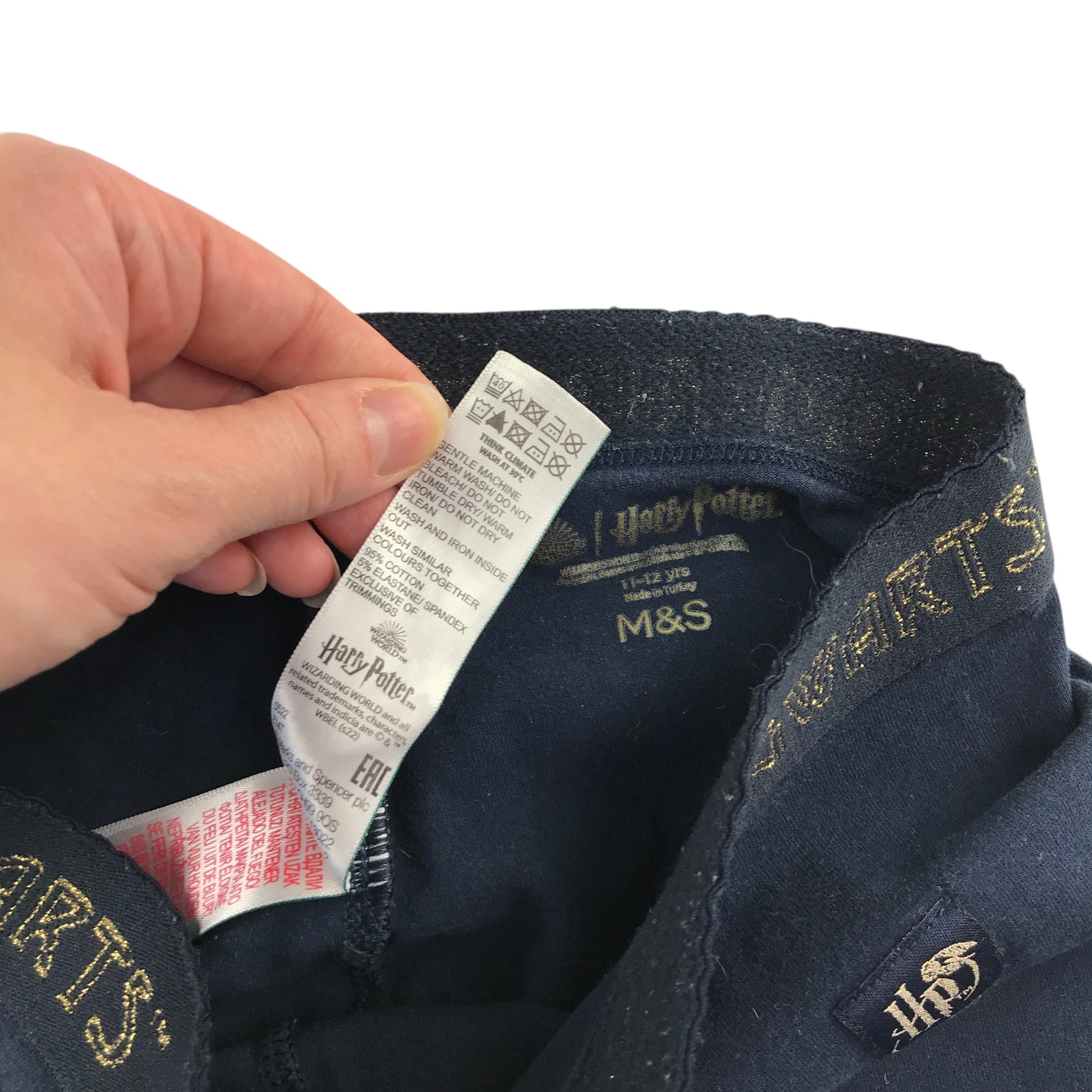 M&S 11-12 years navy blue Harry Potter cotton elastane