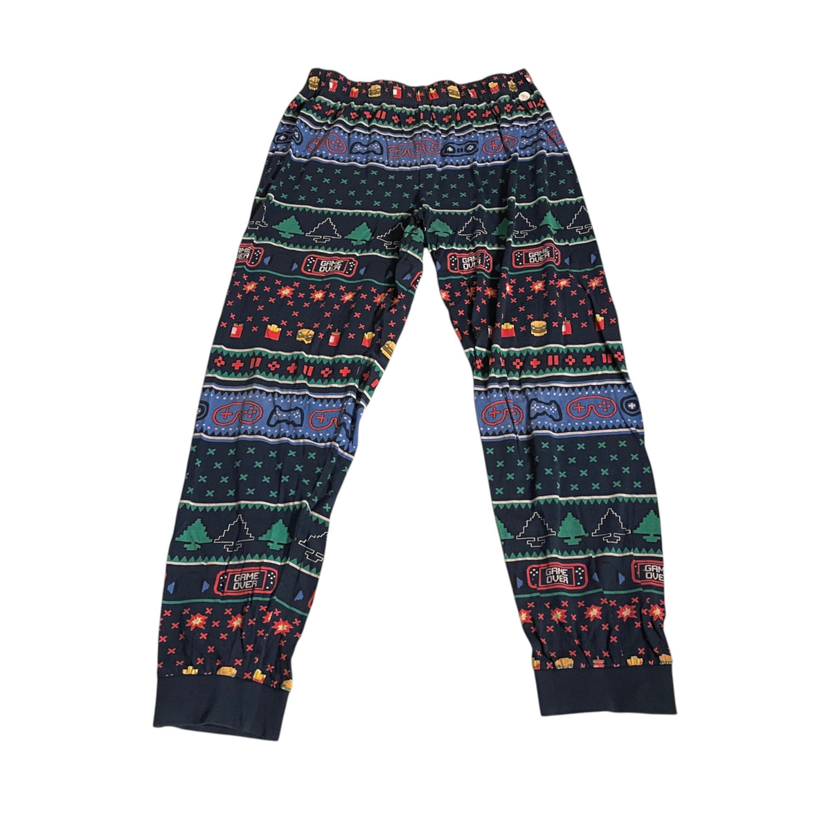 M&S 12-13 years navy blue Christmas gaming pyjama set cotton