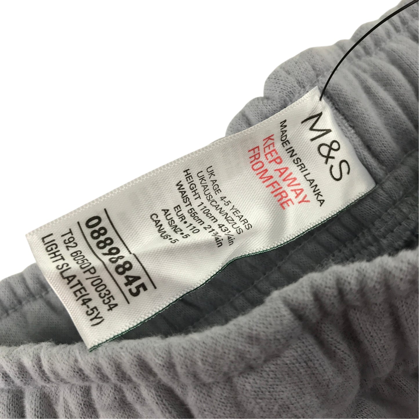 M&S 4-5 years grey joggers cotton polyester