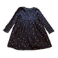 M&S 4-5 years navy blue festive polka dot cotton dress