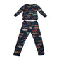 M&S 4-5 years navy blue pyjama set animals cotton