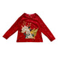M&S 4-5 years red Christmas unicorn cotton t-shirt