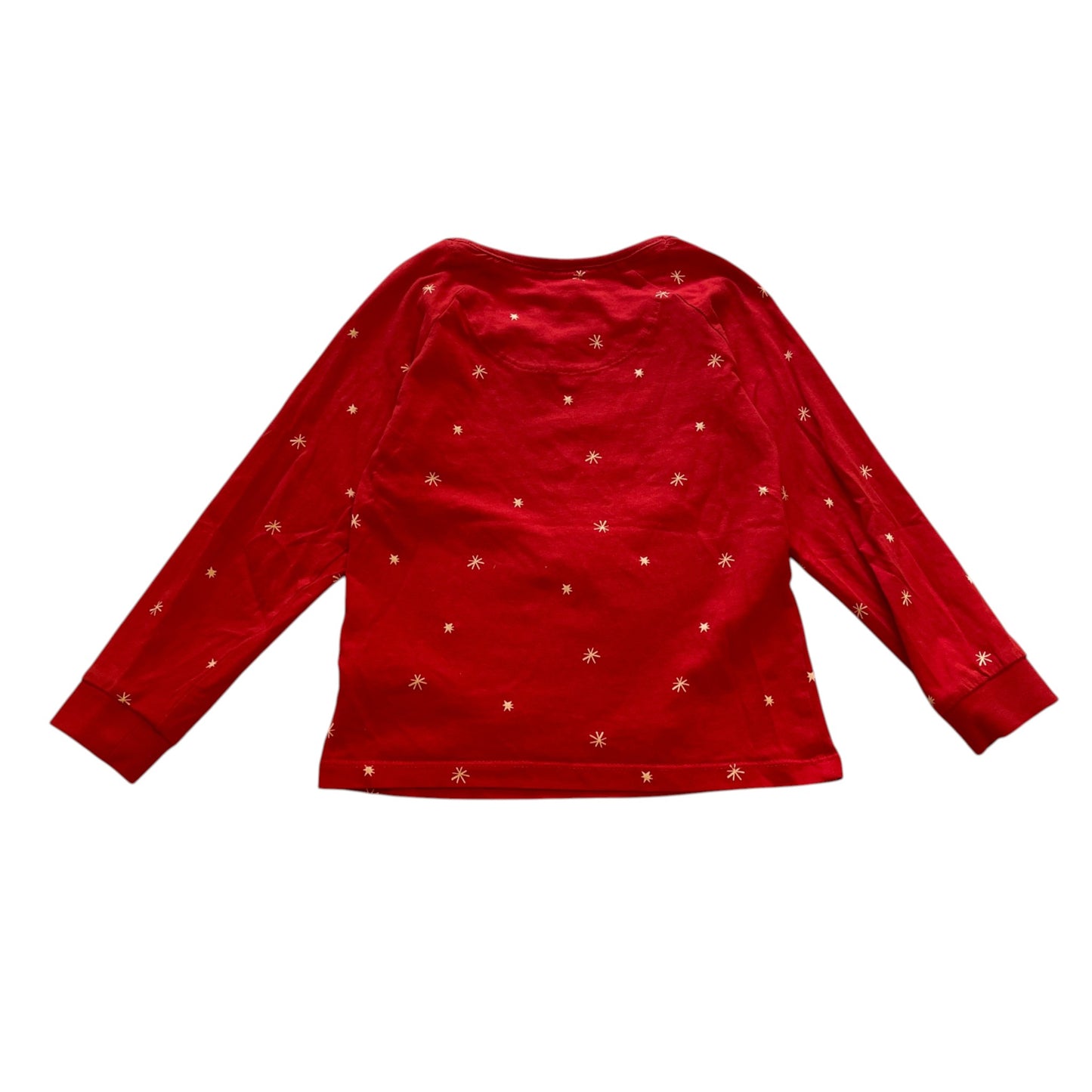 M&S 4-5 years red Christmas unicorn cotton t-shirt