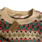 M&S 5-6 years multicolour knitted pattern jumper polyester blend
