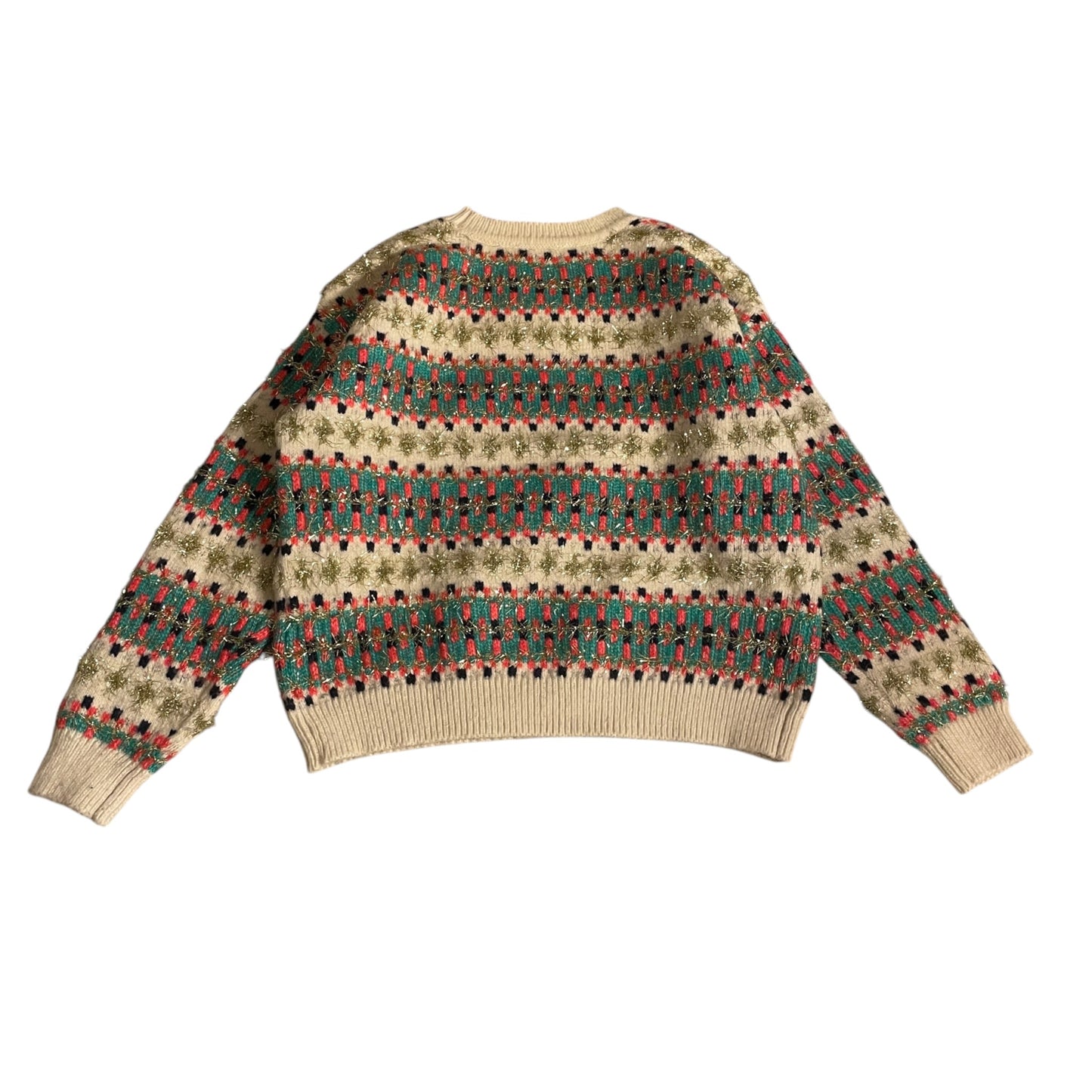 M&S 5-6 years multicolour knitted pattern jumper polyester blend
