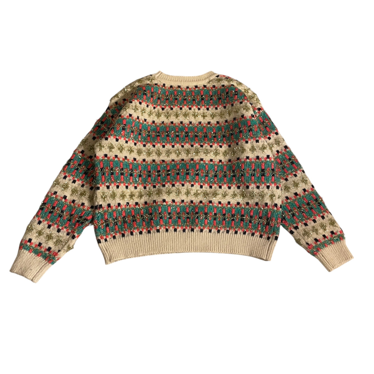 M&S 5-6 years multicolour knitted pattern jumper polyester blend