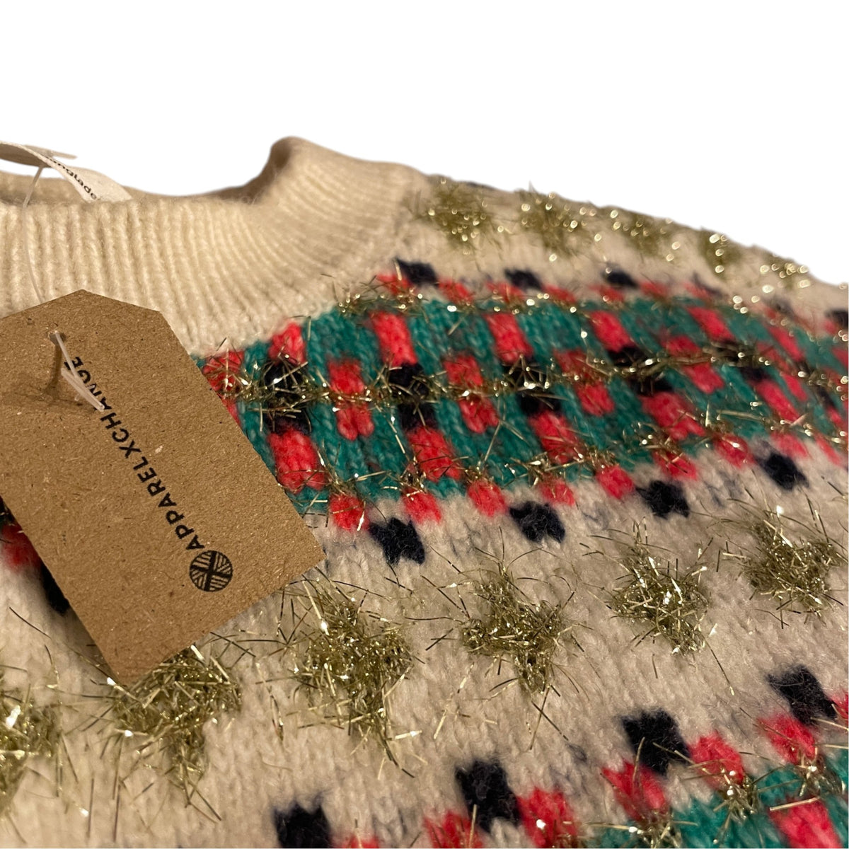 M&S 5-6 years multicolour knitted pattern jumper polyester blend
